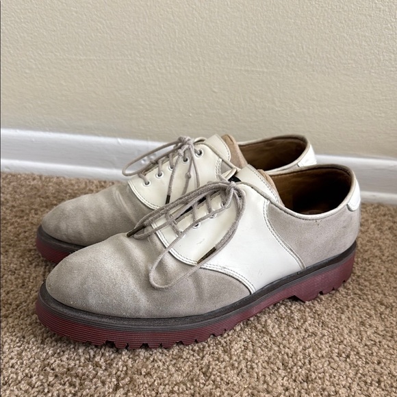 Dr Doc Martens Doane Grey Suede Oxford Loafer Shoes - Picture 1 of 9
